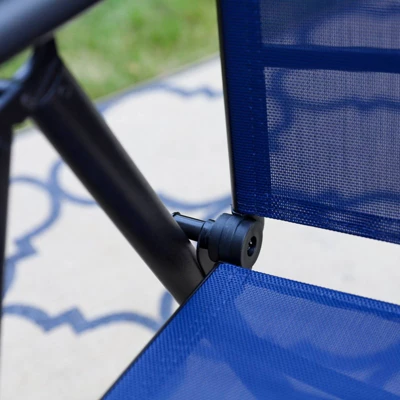 2pk Outdoor 7 Position Arm Chairs With High Backs & Aluminum Frames - Captiva Designs - Image 9