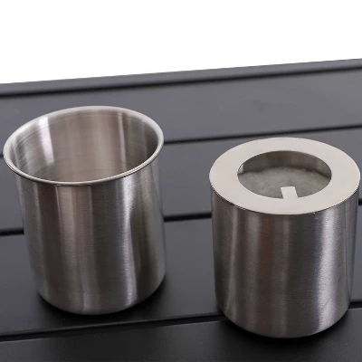 Outdoor Small Table Top Fire Pit - Light Gray - Captiva Designs - Image 5