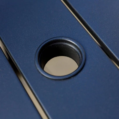 5pc Patio Dining Set With Steel Table With 1.57" Umbrella Hole & Padded Arm Chairs - Captiva Designs - Image 6