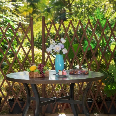 5pc Patio Dining Set With 360 Swivel Chairs With Cushions And Round Steel & Faux Wood Tabletop - Captiva Designs - Image 3