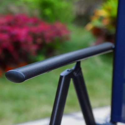 2pk Outdoor 7 Position Arm Chairs With High Backs & Aluminum Frames - Captiva Designs - Image 11