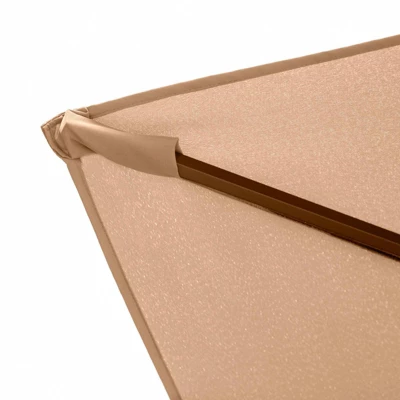 10 ' X 6.6' Rectangular Outdoor Patio Market Umbrella With Straight Crank - Captiva Designs - Image 4