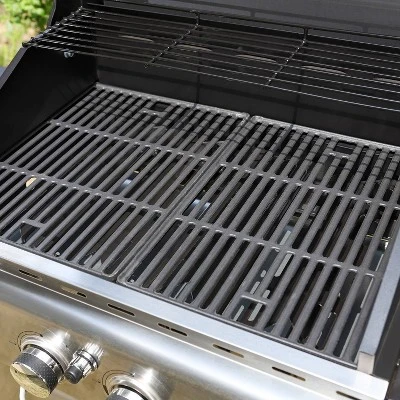 Captiva Designs E02GR001 Stainless Steel 4-Burner Propane Gas Grill With Side Burner And Side Tables - Image 5