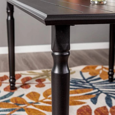 Outdoor Steel Rectangle Dining Table With 1.77" Umbrella Hole - Captiva Designs - Image 8