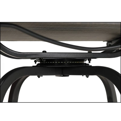 2pk Outdoor Swivel Bar Stools With Metal Frame & Sling Fabric - Captiva Designs - Image 6