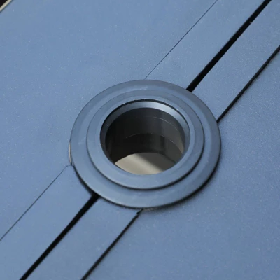 7pc Patio Dining Set With 360 Swivel Chairs With Cushions And 59"x35" Steel Table - Captiva Designs - Image 2