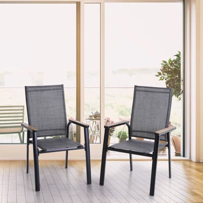 7pc Patio Set With Table & Sling Chairs - Captiva Designs - Image 4