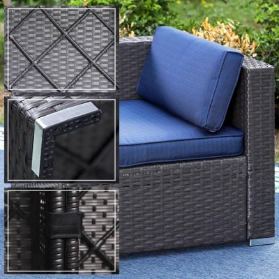 6pc Rattan Conversation Set - Captiva Designs - Image 4