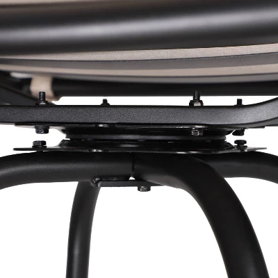 5pc Outdoor Bar Set With Swivel Stools With Cushions & Metal Table - Beige - Captiva Designs - Image 5