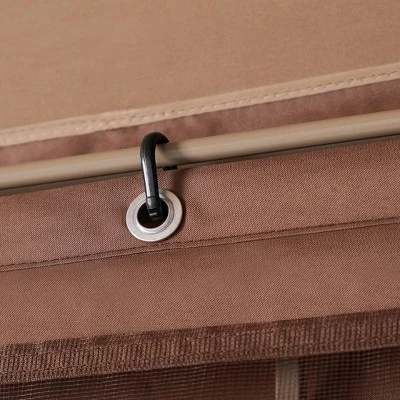 10' X 12' Outdoor Garden Gazebo With Skirts Tent Canopy Beige - Captiva Designs - Image 7