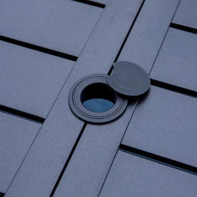 7pc Patio Dining Set With Rattan Arm Chairs & Rectangle Steel Table - Captiva Designs - Image 3