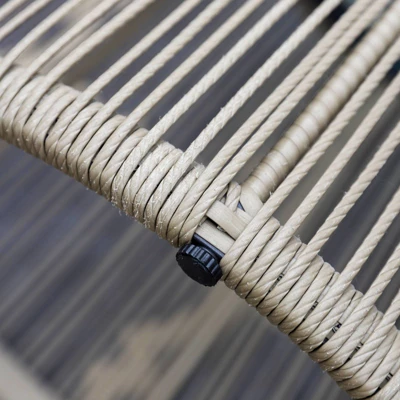 3pc Outdoor Rattan Conversation Set With Cushions - Captiva Designs - Image 6