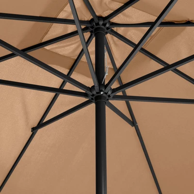 10 ' X 6.6' Rectangular Outdoor Patio Market Umbrella With Straight Crank - Captiva Designs - Image 6