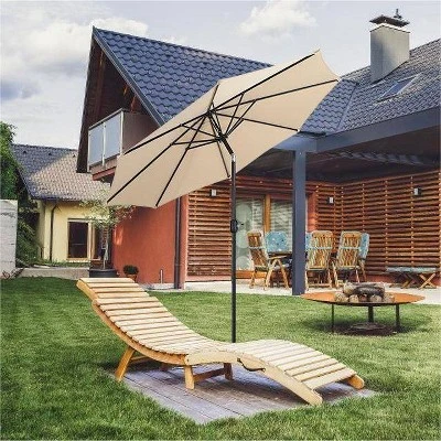 9' X 9' Outdoor Patio Market Umbrella With Push Button Tilt Crank - Captiva Designs