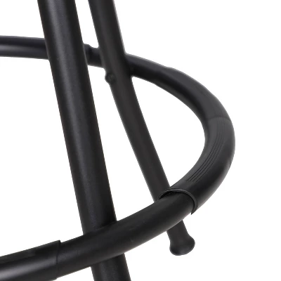 5pc Outdoor Bar Set With Swivel Stools With Cushions & Metal Table - Beige - Captiva Designs - Image 6