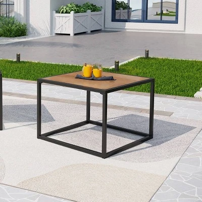 2pc Outdoor Conversation Set With Arm Chair & Coffee Table - Captiva Designs - Image 2