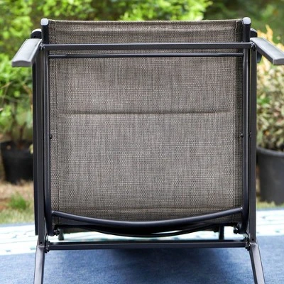 2pk Steel Patio Padded Sling Arm Chairs - Captiva Designs - Image 6