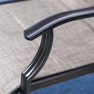 2pk Steel Patio Padded Sling Arm Chairs - Captiva Designs - Image 4