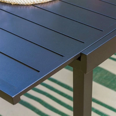 7pc Metal Dining Set With Expandable Table & 6 Swivel Chairs - Captiva Designs - Image 4