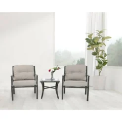 3pc Metal Conversation Set - Beige - Captiva Designs