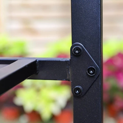 2pk Outdoor Steel Dining Arm Chairs - Captiva Designs - Image 5