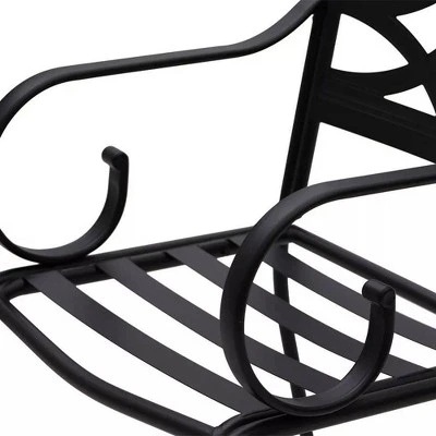 5pc Outdoor Dining Set With Seat & Back Cushions & Square Metal Table With Umbrella Hole - Captiva Designs - Image 4