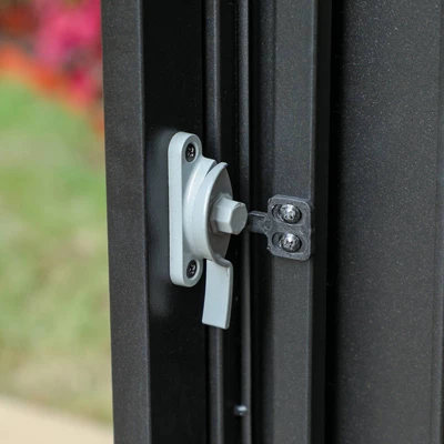 7pc Patio Dining Set With 360 Swivel Chairs With Cushions And Rectangle Concertina Steel Table - Captiva Designs - Image 7