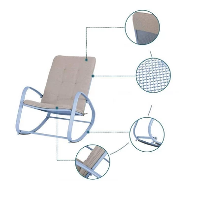 Outdoor Rocking Chair - Blue - Captiva Designs