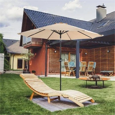 9' X 9' Outdoor Patio Market Umbrella With Push Button Tilt Crank - Captiva Designs - Image 10