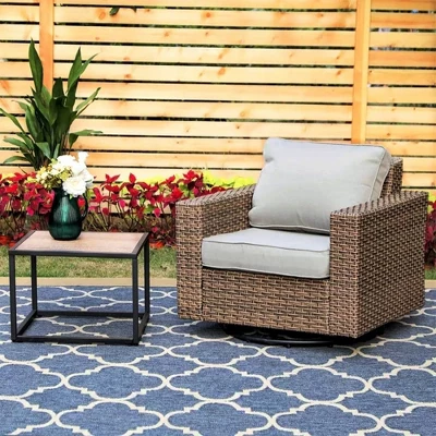 2pc Outdoor Conversation Set With Arm Chair & Coffee Table - Captiva Designs
