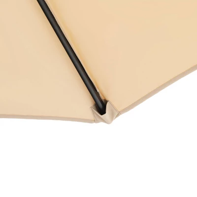 9' X 9' Outdoor Patio Market Umbrella With Push Button Tilt Crank - Captiva Designs - Image 5