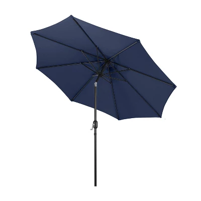 9' X 9' Outdoor Patio Market Umbrella With Push Button Tilt Crank - Captiva Designs - Image 11