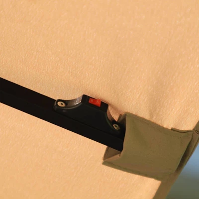 15' X 9' Rectangular Lit Outdoor Patio Market Umbrella With Extra Large Base And Sand Bags - Captiva Designs - Image 5