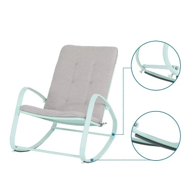 Outdoor Rocking Chair - Green - Captiva Designs - Image 3