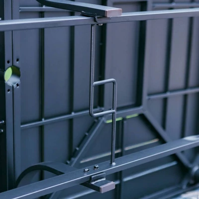 7pc Outdoor Dining Set With Swivel Sling Chairs & Large Metal Rectangle Table With Umbrella Hole - Gray - Captiva Designs - Image 11