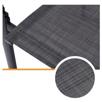 2pk Aluminum Patio Arm Chairs With Wooden Armrests - Captiva Designs - Image 4