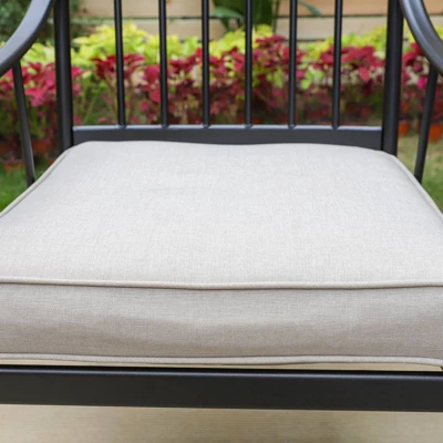 2pk Outdoor Steel Arm Chairs With Cushions - Captiva Designs - Image 6