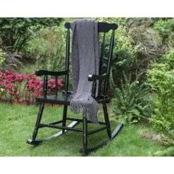 Outdoor Poplar Wood Rocking Chair - Captiva Designs