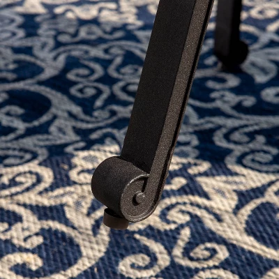 Captiva Designs 3pc Cast Aluminum Outdoor Patio Dining Set With Bar Stools Brown - Image 5