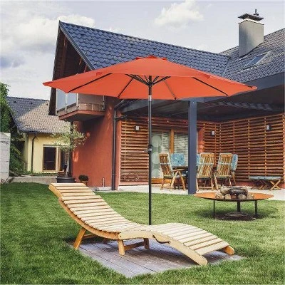 9' X 9' Outdoor Patio Market Umbrella With Push Button Tilt Crank - Captiva Designs - Image 12
