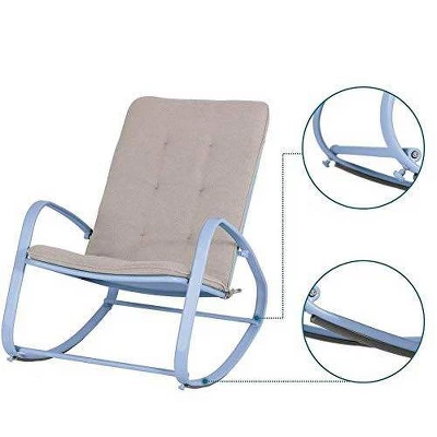 2pc Patio Modern Rocking Chair - Blue - Captiva Designs - Image 2