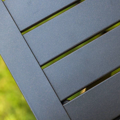 5pc Patio Dining Set With Steel Table With 1.57" Umbrella Hole & Padded Arm Chairs - Captiva Designs - Image 7