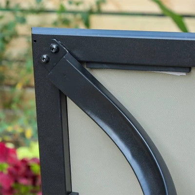 7pc Patio Dining Set With Faux Steel Table & 360 Swivel Sing Arm Chairs - Captiva Designs - Image 10