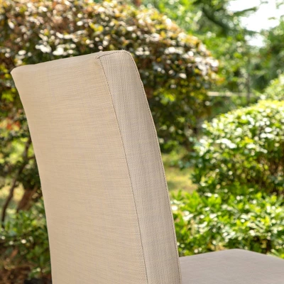 5pc Outdoor Dining Set With Round Painted Table With Umbrella Hole - Captiva Designs - Image 2