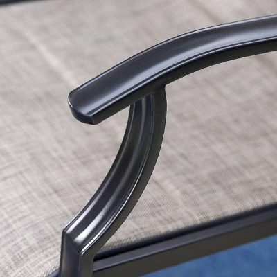 9pc Patio Dining Set With Expandable Steel Table & Padded Arm Chairs - Captiva Designs - Image 8