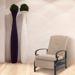 Patio Adjustable Recliner With Cushion - Captiva Designs