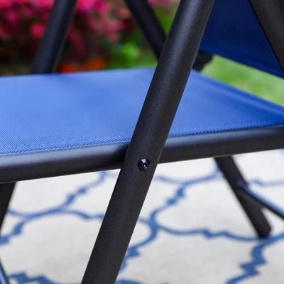 2pk Outdoor 7 Position Arm Chairs With High Backs & Aluminum Frames - Captiva Designs - Image 6