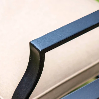 7pc Metal Dining Set With Expandable Table & 6 Swivel Chairs - Captiva Designs - Image 8