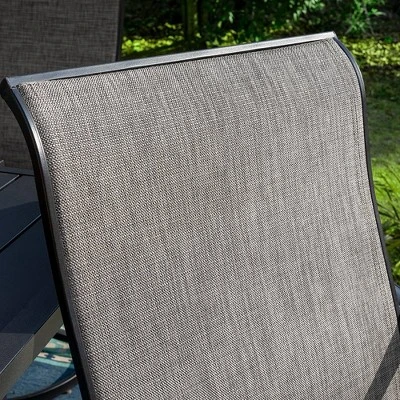 7pc Patio Dining Set With Faux Steel Table & 360 Swivel Sing Arm Chairs - Captiva Designs - Image 4