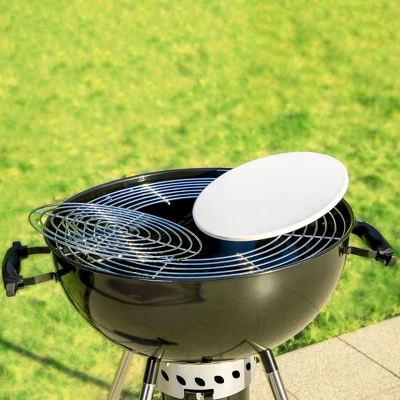 Captiva Designs E02GR013 22" Kettle Charcoal Grill With Pizza Ring And Pizza Stone - Black - Image 5